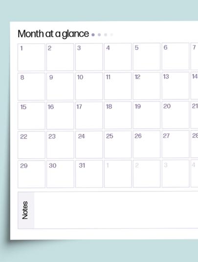 Planificateur mensuel HP 04