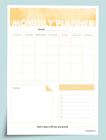 Planificateur mensuel HP 06