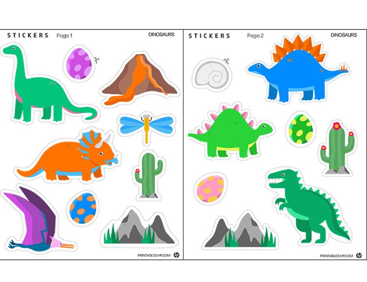 Cute Dinosaur Stickers