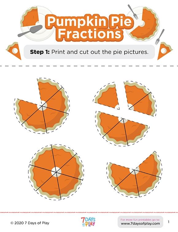 Pumpkin Pie Fractions - Ages 9-12