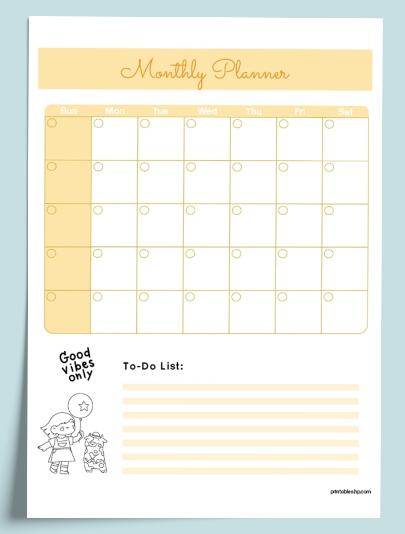 HP Monthly Planner 03