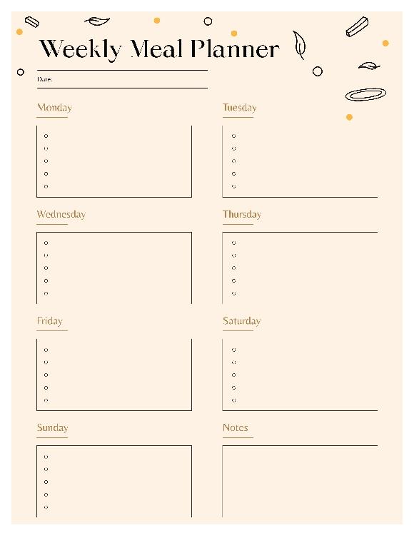 Planejador de refeições semanais 3