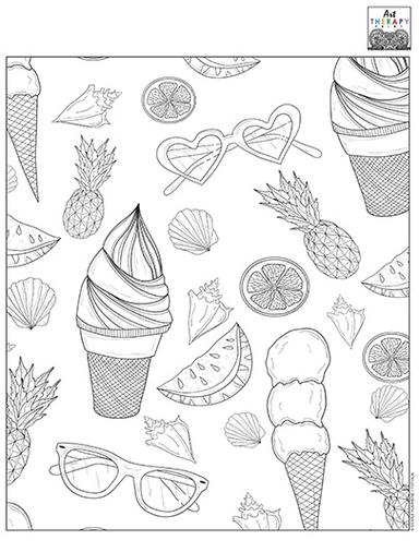 Summer Coloring Coloring pages Art Therapy