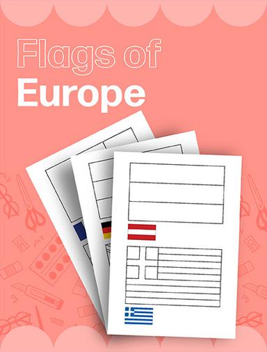 Flags of the World Europe Coloring Page