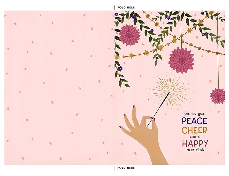Peace, Cheer and Happy New Year Card