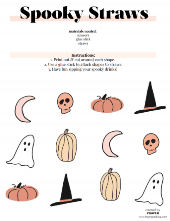 Halloween Spooky Straws