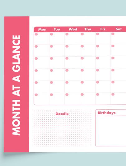 HP Monthly Planner 05