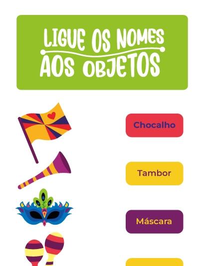 Ligue os nomes - Carnaval