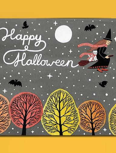 Halloween Cards__Broom_Ride