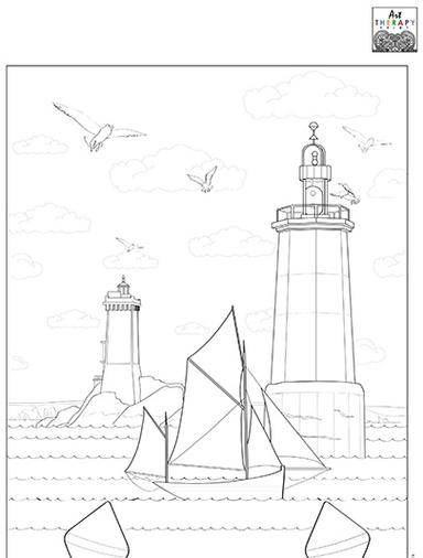 Lighthouse Coloring pages Art Therapy