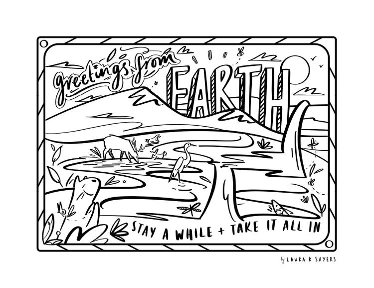 Carte postale du Jour de la Terre