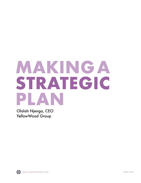 Making a Strategic Plan