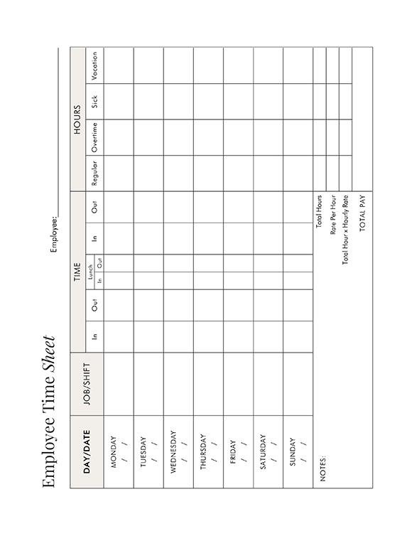 Employee Time Sheets