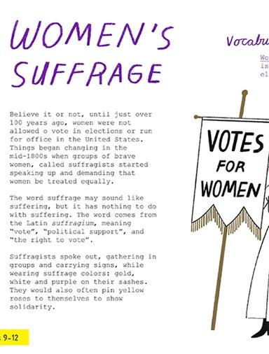 Suffrage - Ages 9-12 Learning Worksheets School of Fun Series