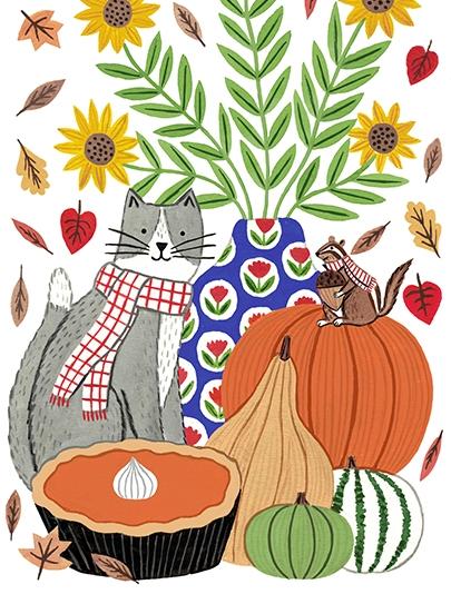 Thanksgiving Cat Card