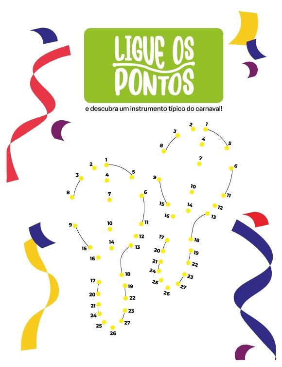 Ligue os pontos - Carnaval