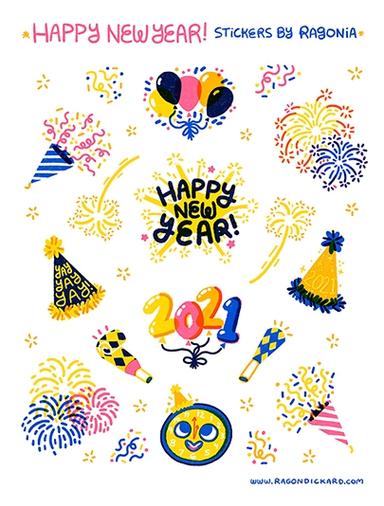 New Years Stickers Crafts Magic Made Printable Series