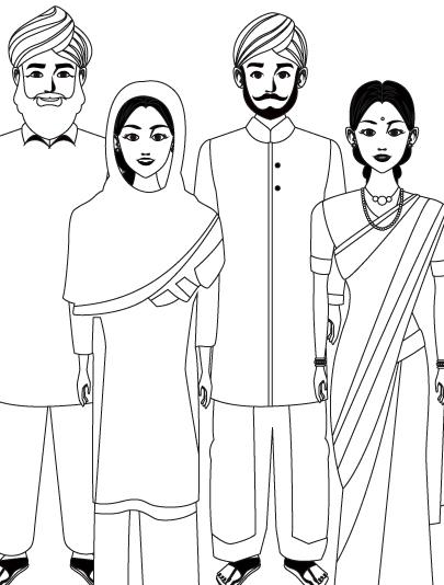 Traditional South Asian Family