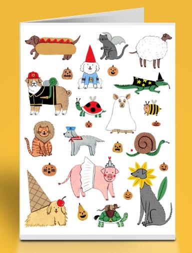 Cartes d'Halloween Pet_Dressup