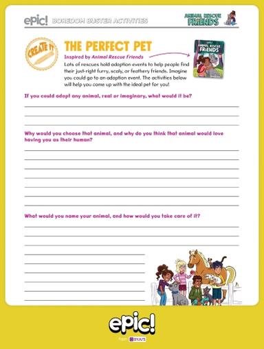 Animal Rescue Friends - The Perfect Pet Productivity Worksheets_Epic!