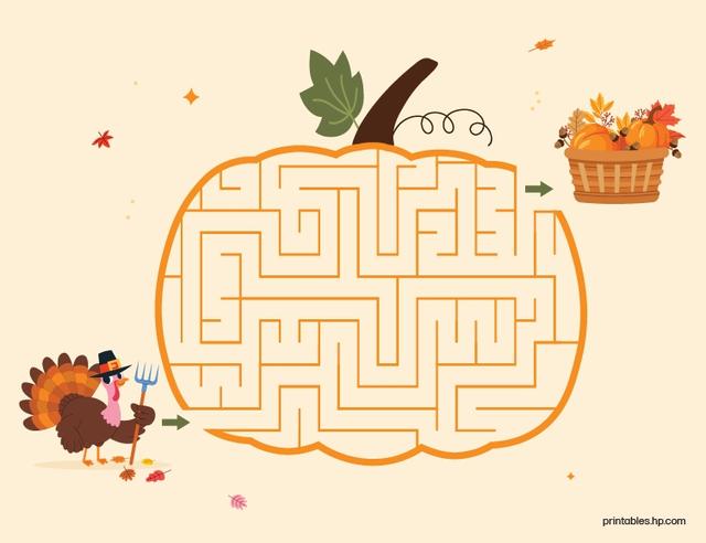 Match de labyrinthe manquant de Thanksgiving