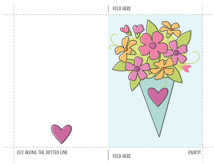 Carte HP pour la fête des mères - Bouquet
