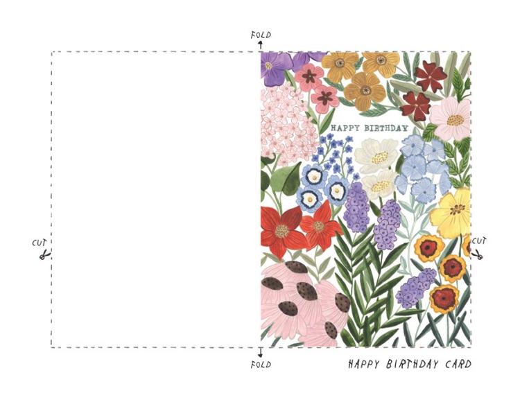 Carte d'anniversaire florale