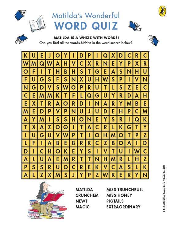 Matilda Wordsearch