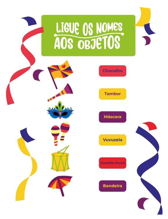 Ligue os nomes - Carnaval