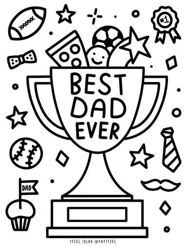 Father's Day  Coloring pages Itzel Islas