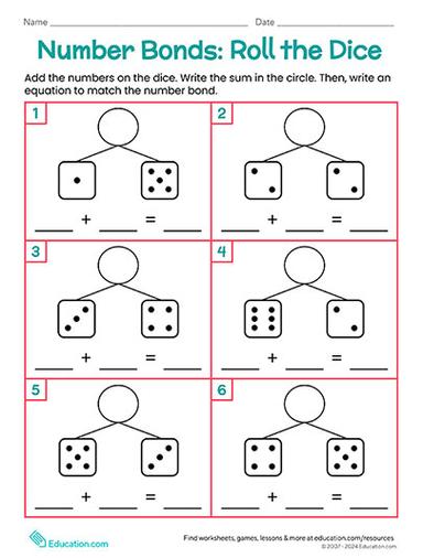 Education.com_24Summer_Number Bonds: Roll the Dice