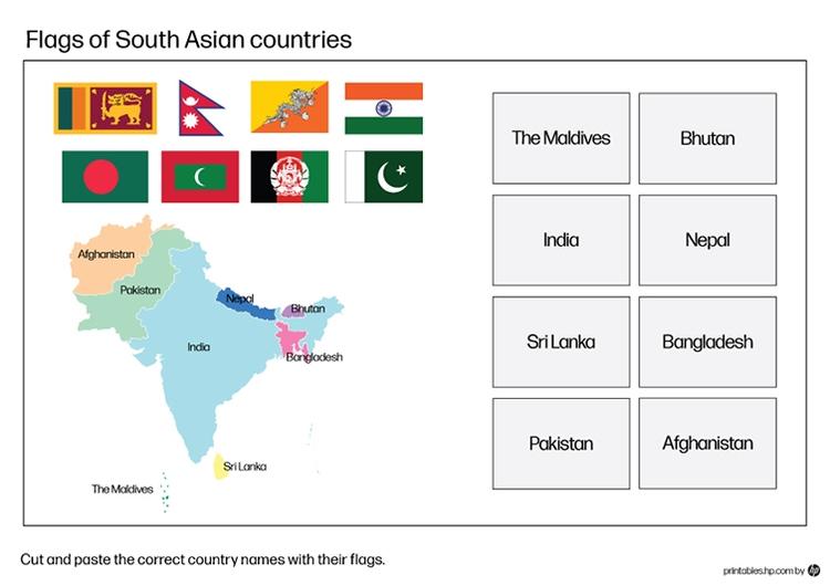 Flags of South Asian Countries