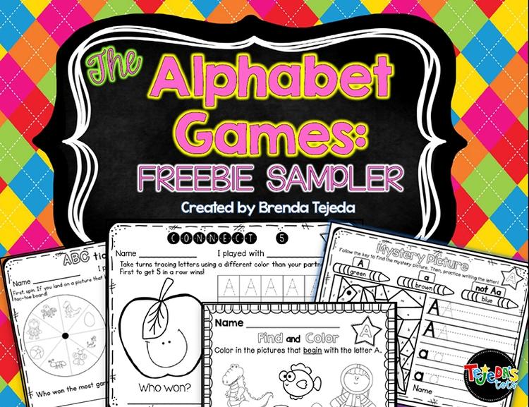 Alphabet Games Sampler: 4 Printables for the letter A