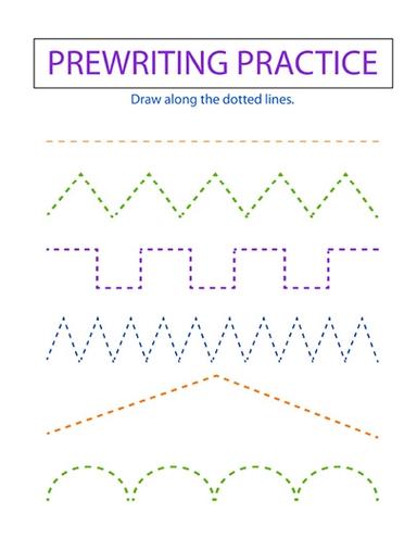 Prewriting Practice Learning Worksheet School of Fun Series