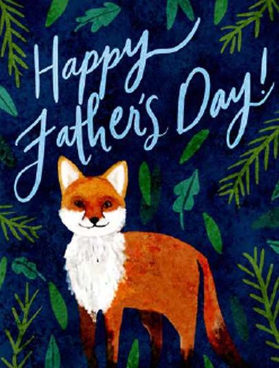 Father's Day Fox Card