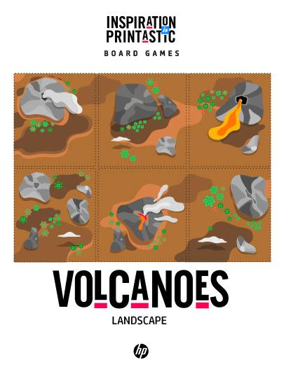 Board Games Volcano landscape board