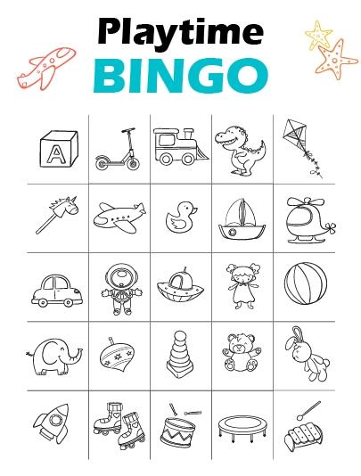 Playtime Bingo Coloring Page