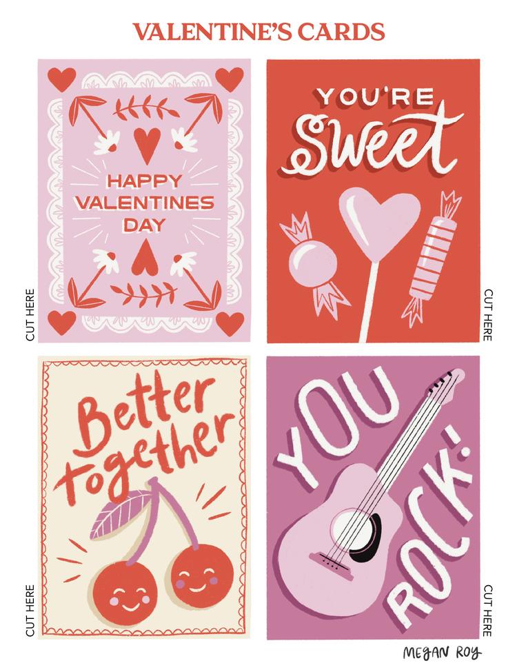 Cartes de Saint-Valentin par Megan Roy