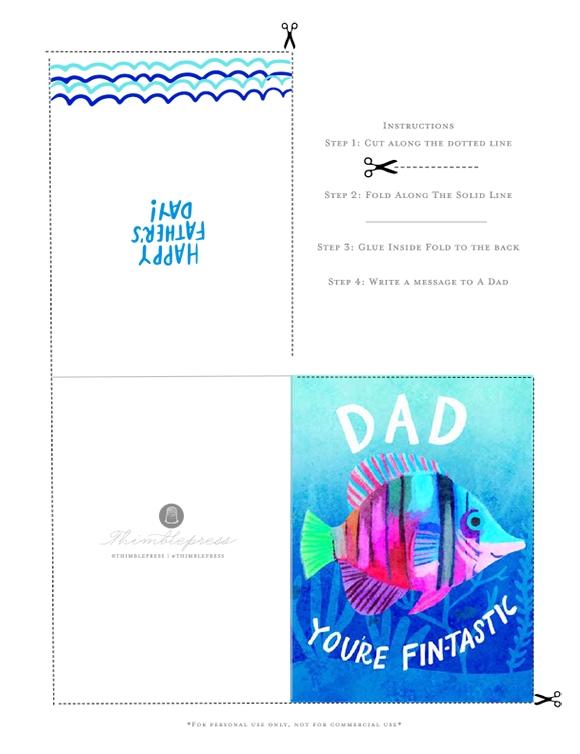 Fin-tastic Dad Card