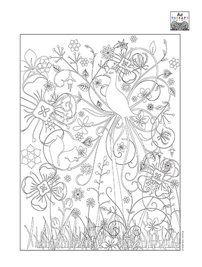 Peacock Flowers Pattern 2
