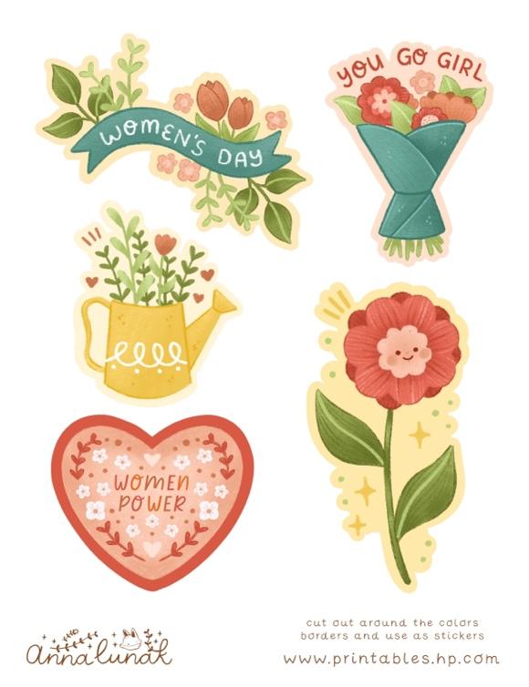 Women’s Day Cute Stickers