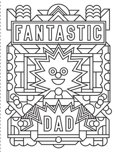 Fantastic Dad Coloring Card Father's Day Series