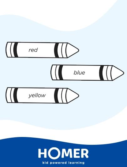 Colorea los lápices de colores