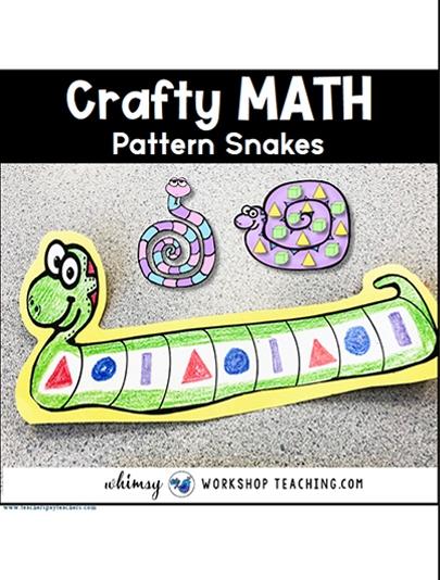 Pattern Snakes Math Craft and Math Center (From Crafty Math Bundle 2)