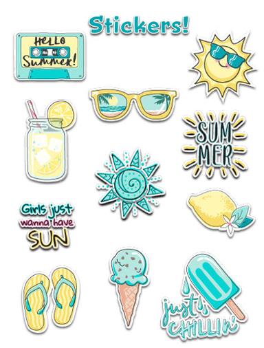 HP Summer Fun Stickers 1