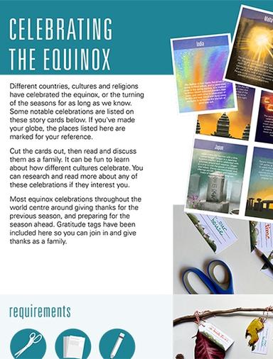 Equinox Celebrations Ages 9-12 Learning Worksheets School of Fun Series