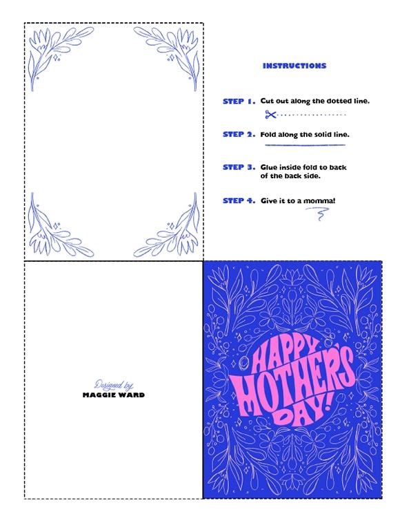 Joyeuse fête des mères ! (violet) Série de cartes pour la fête des mères