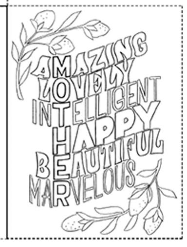 Amazing Lovely Intelligent Happy Beautiful Marvelous Coloring Card Mother's Day Series