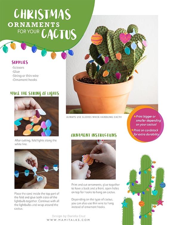 Ornements de cactus