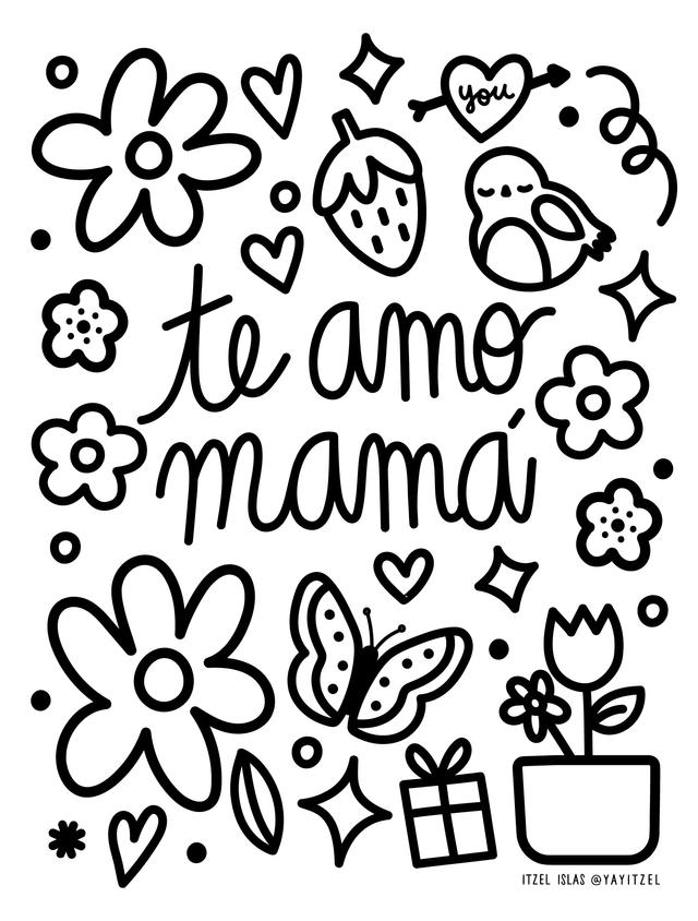  Página para colorear del Día de la Madre en español